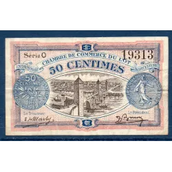 Cahors 50 centimes, TB, 29.11.1920 Pirot 35.25 Billet de la chambre de Commerce