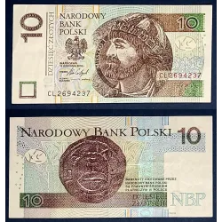 Pologne P.183b, TTB, Billet de 10 Zlotych 2016 Mieszko Ier