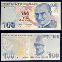 Turquie P.226d, Sup Billet de 100 Lira 2009 Mustafa Efendi