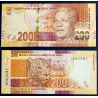 Afrique du sud P.142b, neuf, Billet de 200 rand 2016 Mandela Léopards