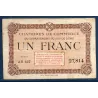 Puy-de-Dôme 1 franc, TB, ND Pirot 103.21 Billet de la chambre de commerce