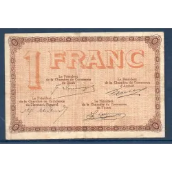 Puy-de-Dôme 1 franc, TB, ND Pirot 103.21 Billet de la chambre de commerce