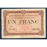 Puy-de-Dôme 1 franc, TB, ND Pirot 103.21 Billet de la chambre de commerce