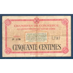 Puy-de-Dôme 50 centimes, TB, ND Pirot 103.1 Billet de la chambre de commerce