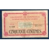 Puy-de-Dôme 50 centimes, TB, ND Pirot 103.1 Billet de la chambre de commerce