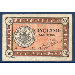 Péronne 50 centimes, TB, 27.7.1920 Pirot 99.1 Billet de la chambre de commerce
