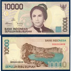 Indonésie P.137f, Neuf Billet de 10000 Rupiah 2003 Tjut Njak Dhien