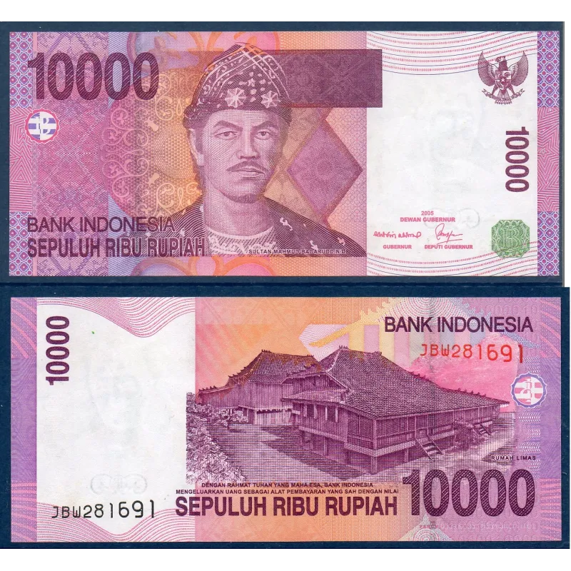 Indonésie P.143b, TTB, Billet de 10000 Rupiah 2006 Mahmud Badaruddun Indonésie P.143b, TTB, Billet de 10000 Rupiah 2006 Mahmud Badaruddun