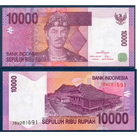 Indonésie P.143b, TTB, Billet de 10000 Rupiah 2006 Mahmud Badaruddun