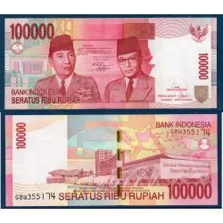 Indonésie P.146c, Spl Billet de 100000 Rupiah 2006 Soekarno Hatta