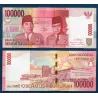 Indonésie P.146d, Neuf Billet de 100000 Rupiah 2007 Soekarno Hatta