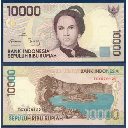 Indonésie Pick N°137a, Neuf Billet de 10000 Rupiah 1999 Tjut Njak Dhien