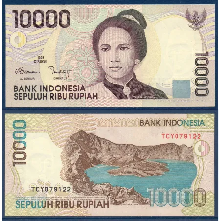 Indonésie Pick N°137a, Neuf Billet de 10000 Rupiah 1999 Tjut Njak Dhien