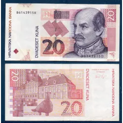 Croatie P.39b, TTB Billet de 20 Kuna 2012 Josip Jelacic