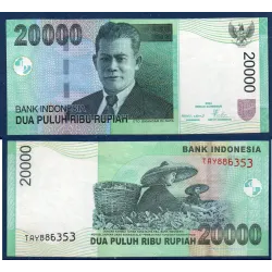 Indonésie P.144c, TTB Billet de 20000 Rupiah 2006 Oto Iskandar di Nata