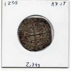Gros Florette Charles VI (1417) pièce de monnaie royale