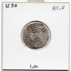 Denier d'Etampes Louis VI (1108-1137) pièce de monnaie royale