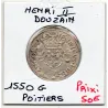 Douzain aux croissants Henri II  (1550 G) Poitiers pièce de monnaie royale