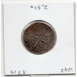 10 Sols aux insignes 1703 9 Rennes TTB Louis XIV pièce de monnaie royale