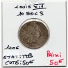 10 Sols aux insignes 1706 9 Rennes TTB Louis XIV pièce de monnaie royale
