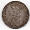 Ecu aux 8L 2eme type 1705 B Rouen TTB+ Louis XIV réformé pièce de monnaie royale