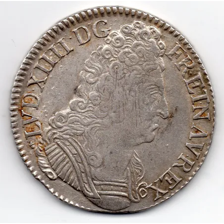 Ecu aux 3 couronnes 1709 H La Rochelle TTB Louis XIV pièce de monnaie royale