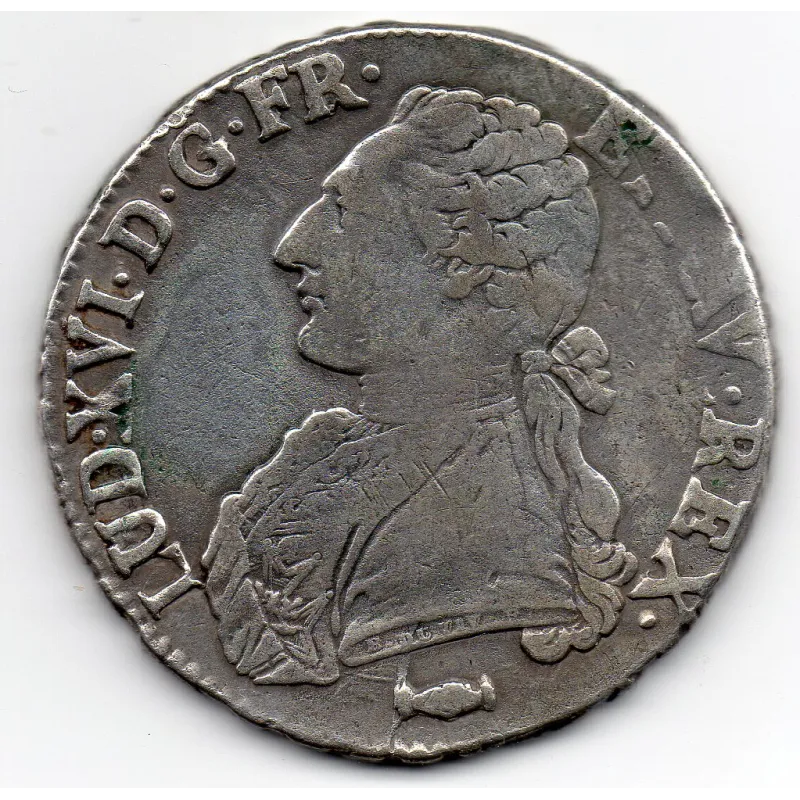 Ecu aux branches d'oliviers 1777 K Bordeaux Louis XVI pièce de monnaie royale Ecu aux branches d'oliviers 1777 K Bordeaux Louis XVI pièce de monnaie royale