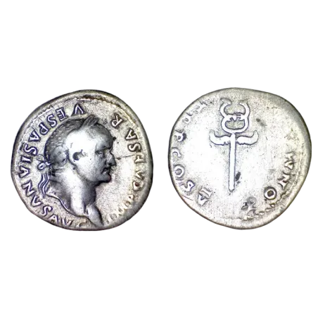 Denier de Vespasien (74) RIC 703 caducée atelier Rome