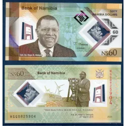 Namibie P.19, Billet de 60 Dollars 2025 President Geingob