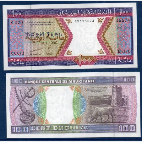 Mauritanie P.4k, neuf Billet de 100 Ouguiya 2002 instruments
