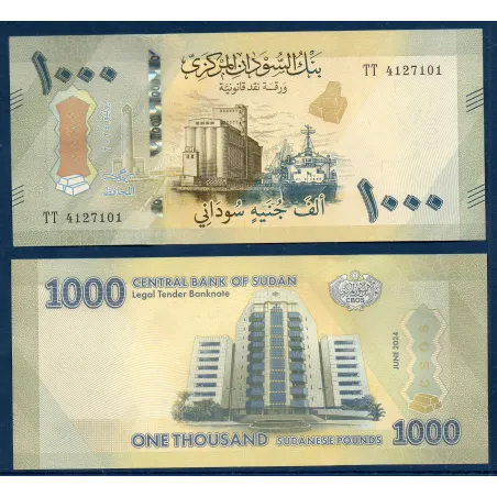Soudan P.87, Neuf, Billet de 1000 Pounds 2024 Silo à Grain