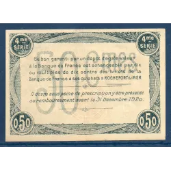Rochefort-sur-Mer 50 centimes, Sup, 28.10.1915 Pirot 107.15 Billet de la chambre de commerce