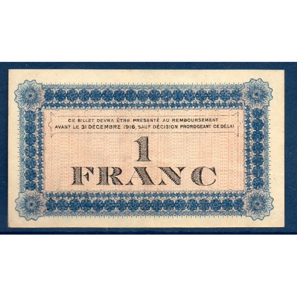 Roanne 1 franc, TTB, 28.6.1915 Pirot 106.2 Billet de la chambre de commerce