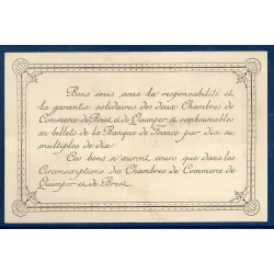 Quimper et Brest 2 francs, TTB+, 1918 Pirot 104.12 Billet de la chambre de commerce