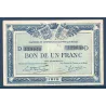 Quimper et Brest 1 franc, TTB, 1918 Pirot 104.11 Billet de la chambre de commerce