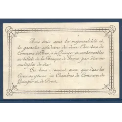 Quimper et Brest 1 franc, TTB, 1918 Pirot 104.11 Billet de la chambre de commerce