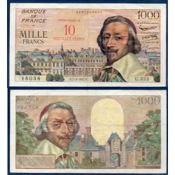 10 Nouveaux Francs / 1000 Francs Richelieu, TTB, 7.3.1957 Billet de la banque de France