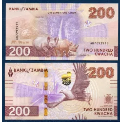 Zambie P.66, Neuf, Billet de 200 Kwacha 2024 pont Kazungula