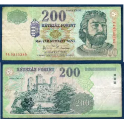 Hongrie P.187d, TB Billet de 200 Forint 2004 Roi Robert