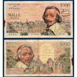 1000 Francs Richelieu, B, 7.1.1954 Billet de la banque de France