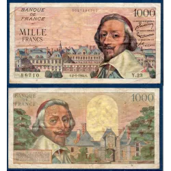 1000 Francs Richelieu, TB, 7.1.1954 Billet de la banque de France