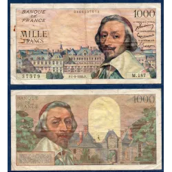1000 Francs Richelieu, B, 1.9.1955 Billet de la banque de France