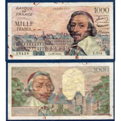 1000 Francs Richelieu, B, 1.12.1955 Billet de la banque de France