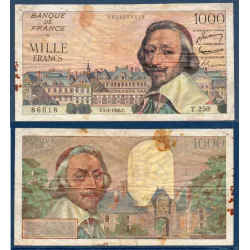 1000 Francs Richelieu, B, 5.4.1956 Billet de la banque de France