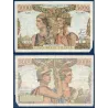 5000 Francs Terre et Mer, TTB- coupé, 5.4.1951 Billet de la banque de France