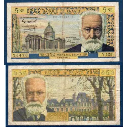 5 Nouveaux Francs Victor Hugo, B, 1.10.1964 Billet de la banque de France