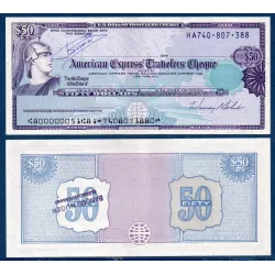 Etats Unis Spl travler cheque American Express de 50 Dollars