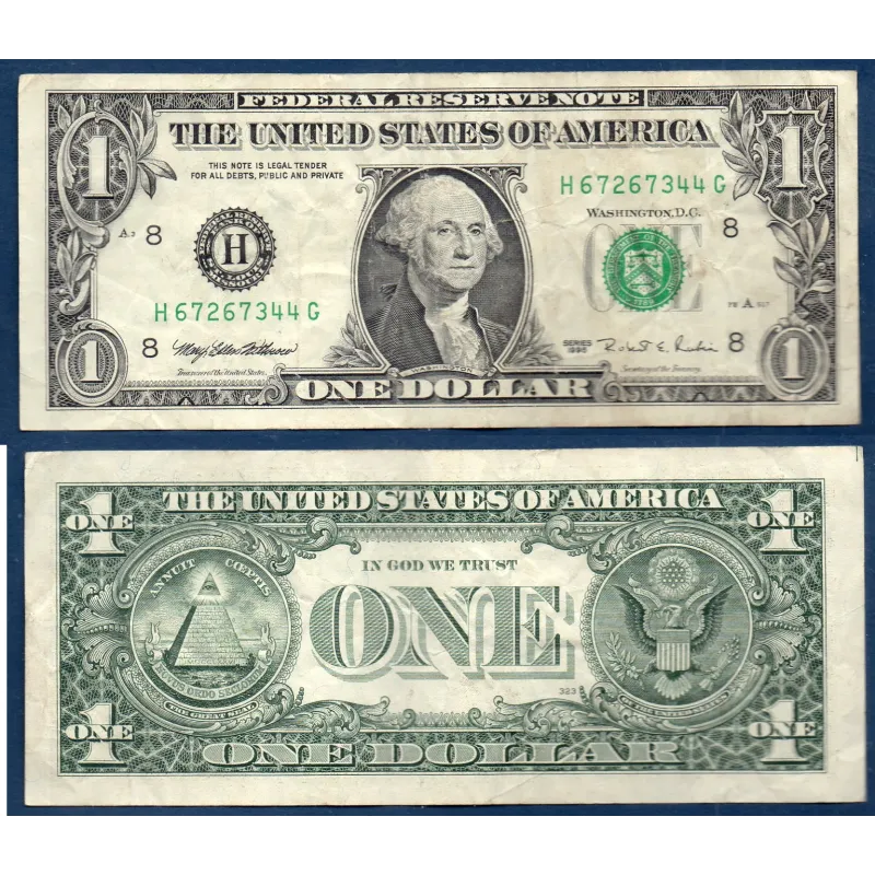 Etats Unis P.496a Saint Louis, TB Billet de 1 Dollar 1995 série H Etats Unis P.496a Saint Louis, TB Billet de 1 Dollar 1995 série H