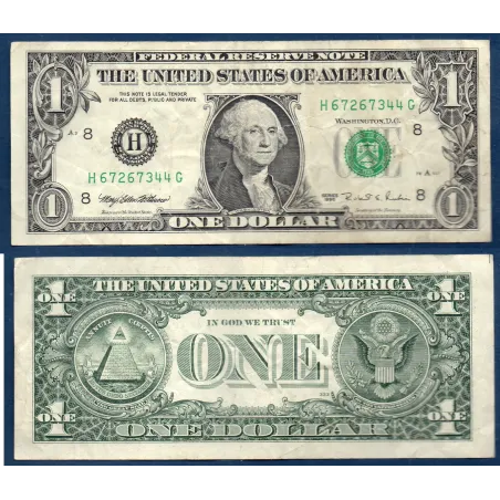 Etats Unis P.496a Saint Louis, TB Billet de 1 Dollar 1995 série H