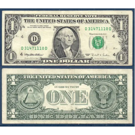 Etats Unis P.496a Cleveland, TB Billet de 1 Dollar 1995 série D